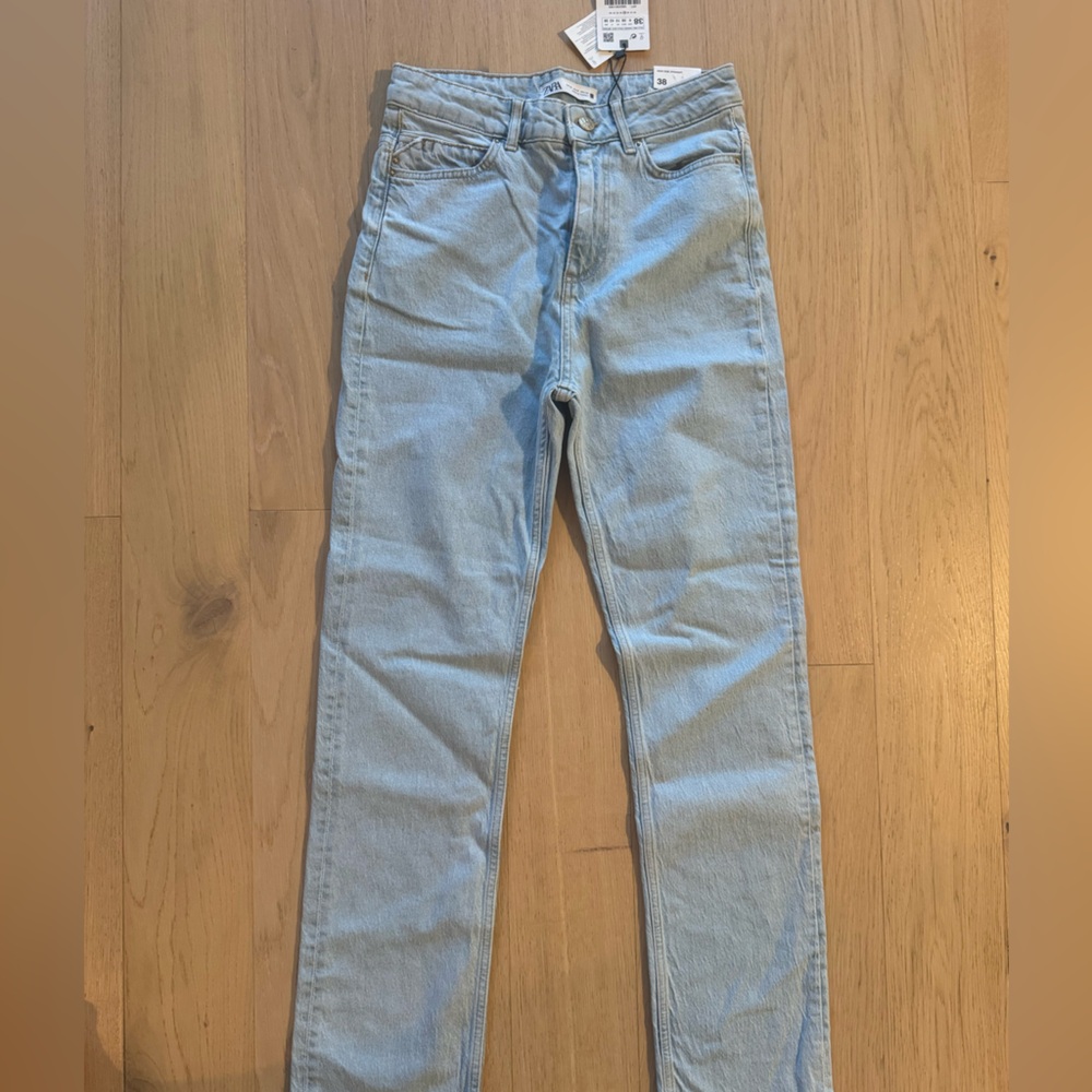 NWT! Zara High Rise Straight Jean - Picture 2 of 7